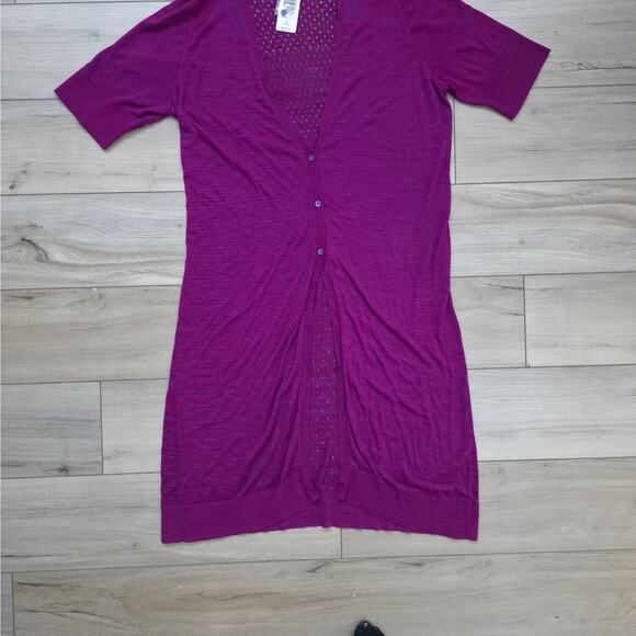 Torrid Space-Dye Pink Duster V-Neck Button-Front Cardigan Sweater Women Sz 2X - Picture 10 of 13